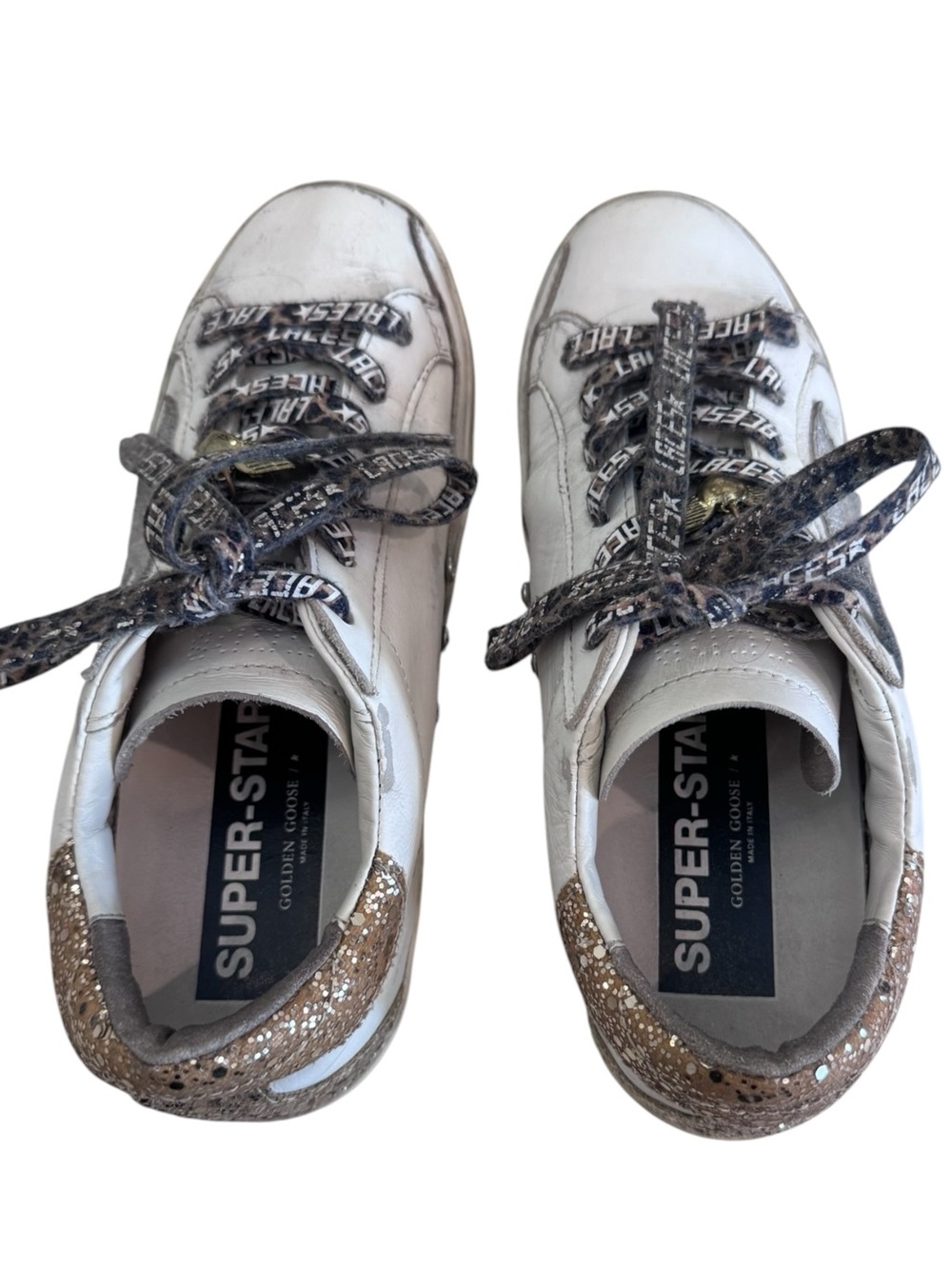 Golden Goose Super-Star White Leather Sneakers EU 36 US 6 - Picture 9 of 12
